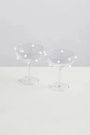 Pomponette Coupes Clear White