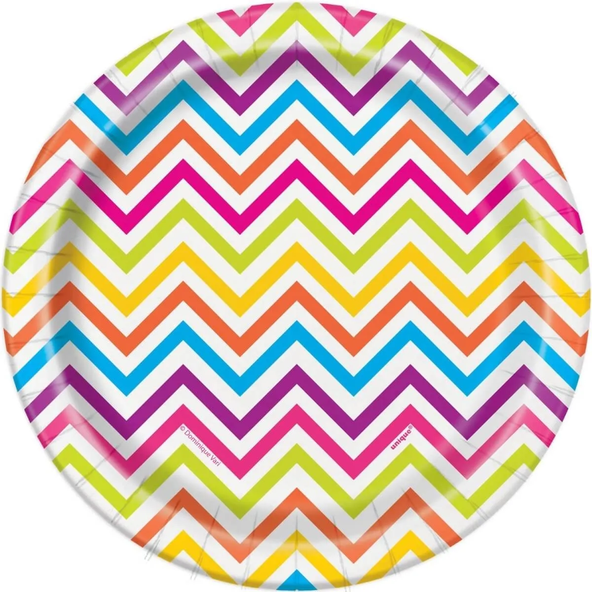 Rainbow Chevron 7" Plates