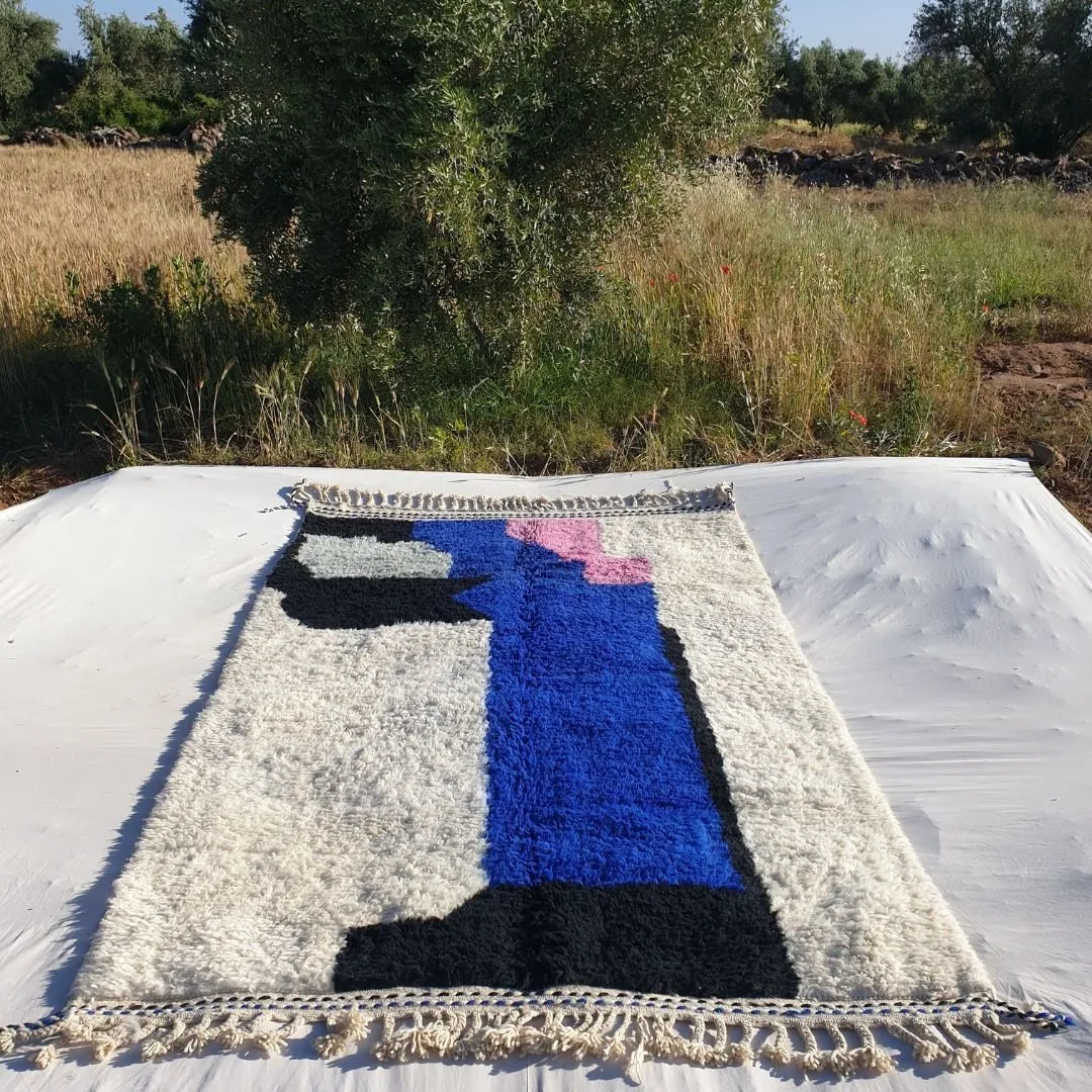 Rajila | Authentic Beni Ourain 6x10 Soft Moroccan Rug | Handmade Berber Wool Carpet | 6'70x10'13 Ft | 204x309 cm