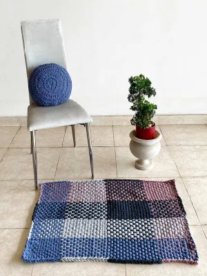 Rectangular Rug Blue Onion-Charcoal-Grey