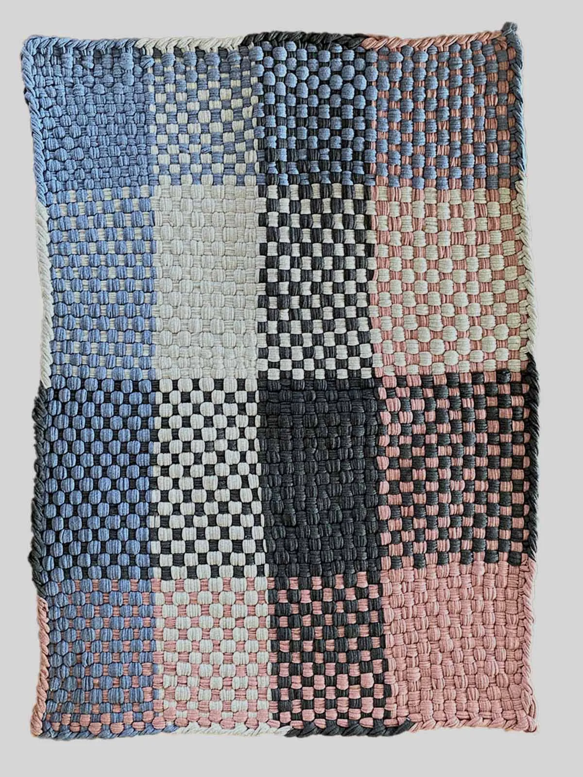 Rectangular Rug Blue Onion-Charcoal-Grey
