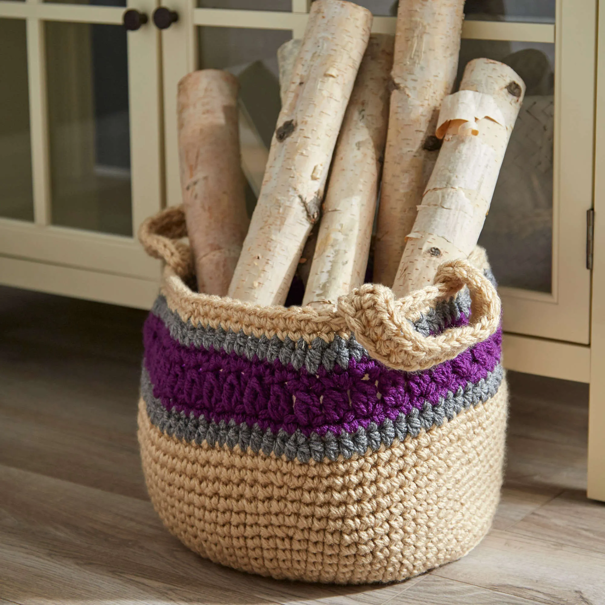 Red Heart Crochet Handy Storage Basket