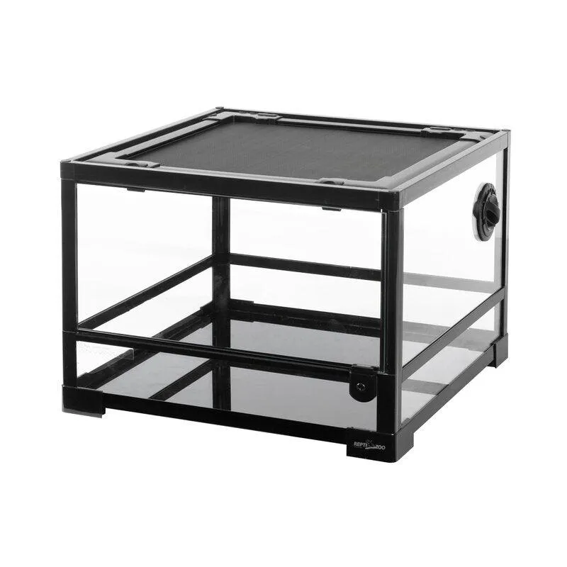 REPTI ZOO 25 Gallon 18" X 18" X 13" Reptile Terrarium, Upgrade Glass Front Opening Terrarium(Knock-Down) RK0116S