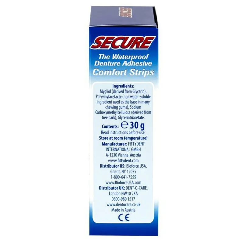 Secure® Denture Adhesive Comfort Strip, 15 Count