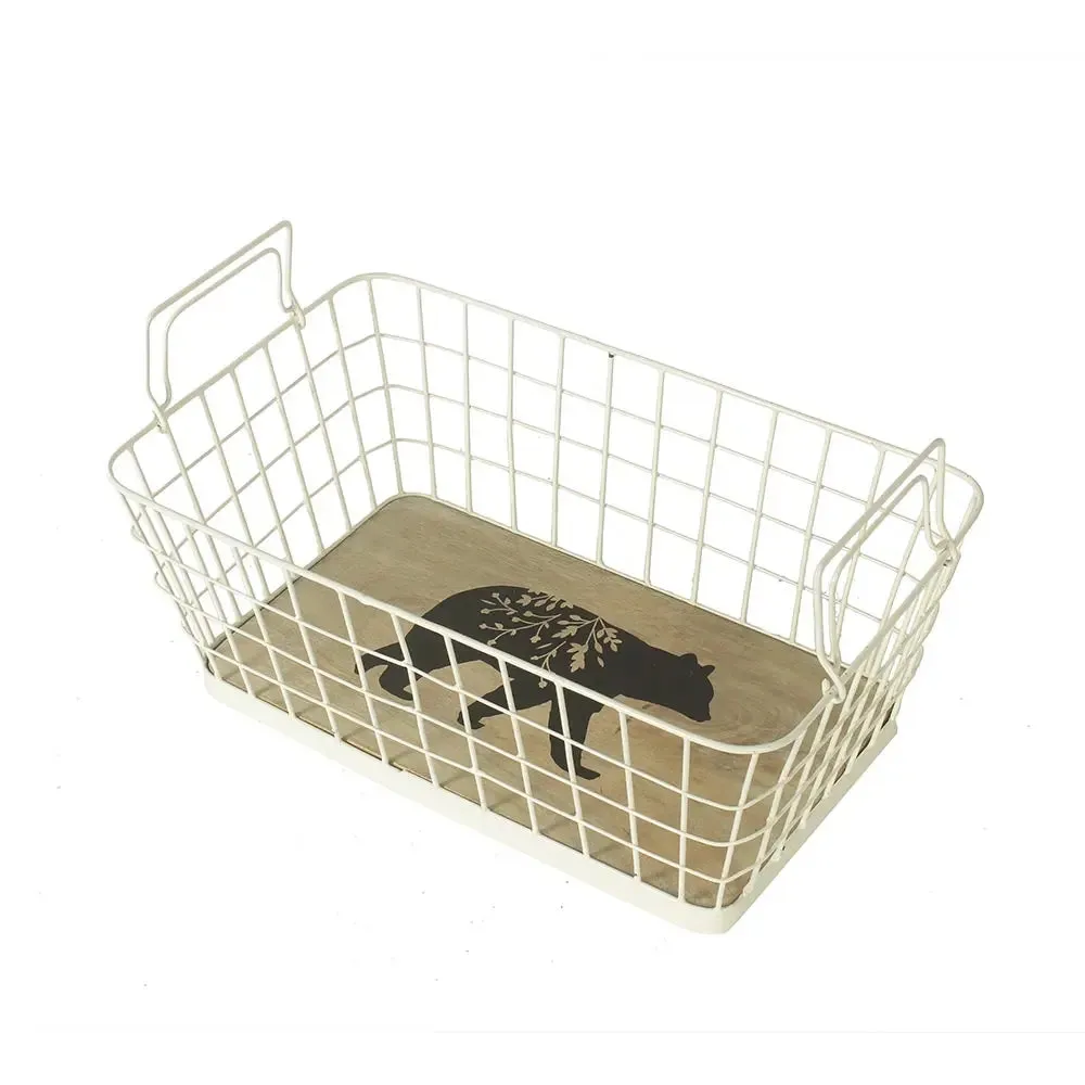 Set of 2 Simba  White Baskets