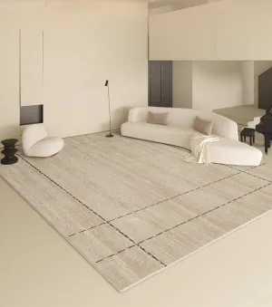 Simple Contemporary Soft Rugs for Bedroom, Dining Room Floor Carpets, Living Room Modern Rugs, Modern Living Room Rug Placement