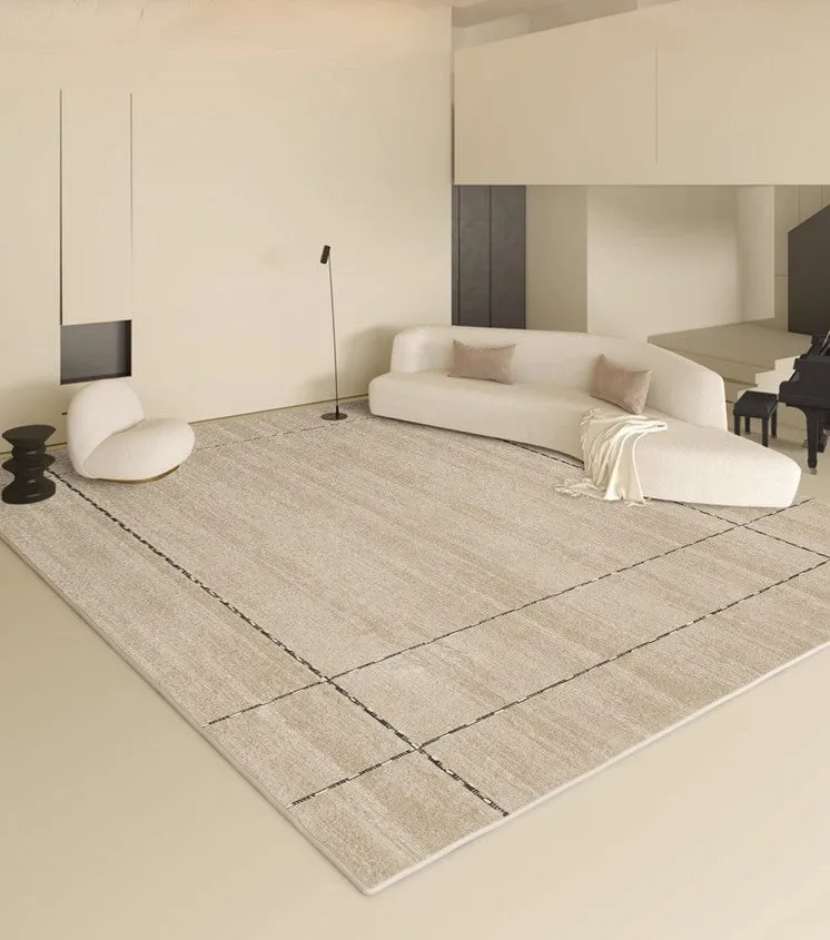 Simple Contemporary Soft Rugs for Bedroom, Dining Room Floor Carpets, Living Room Modern Rugs, Modern Living Room Rug Placement