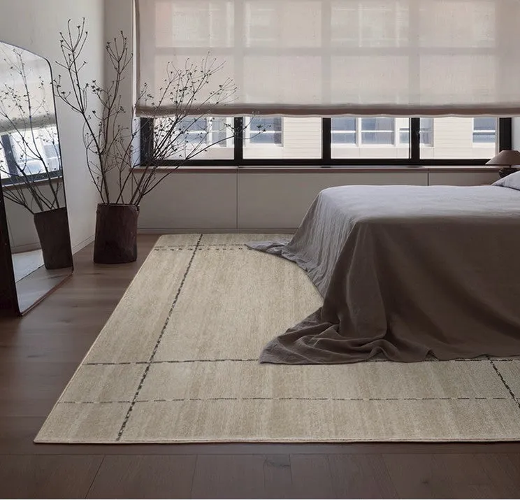 Simple Contemporary Soft Rugs for Bedroom, Dining Room Floor Carpets, Living Room Modern Rugs, Modern Living Room Rug Placement