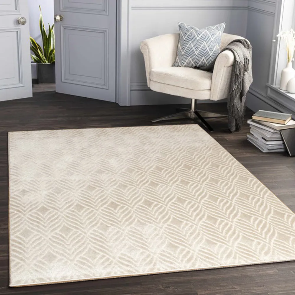 Snowflake Soft Touch Rug- 120x170cm-Cream