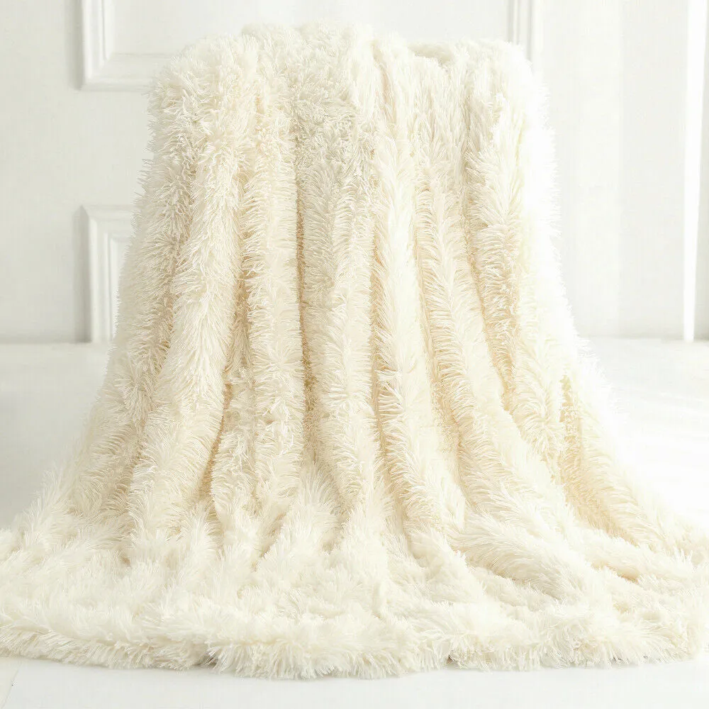 Soft Faux Fur Throw Blanket
