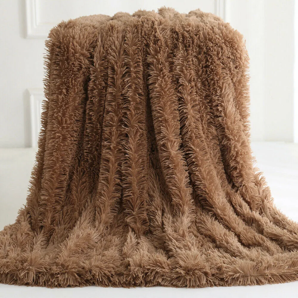 Soft Faux Fur Throw Blanket
