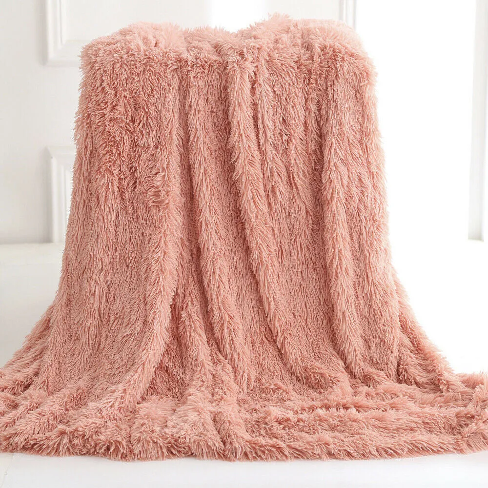 Soft Faux Fur Throw Blanket