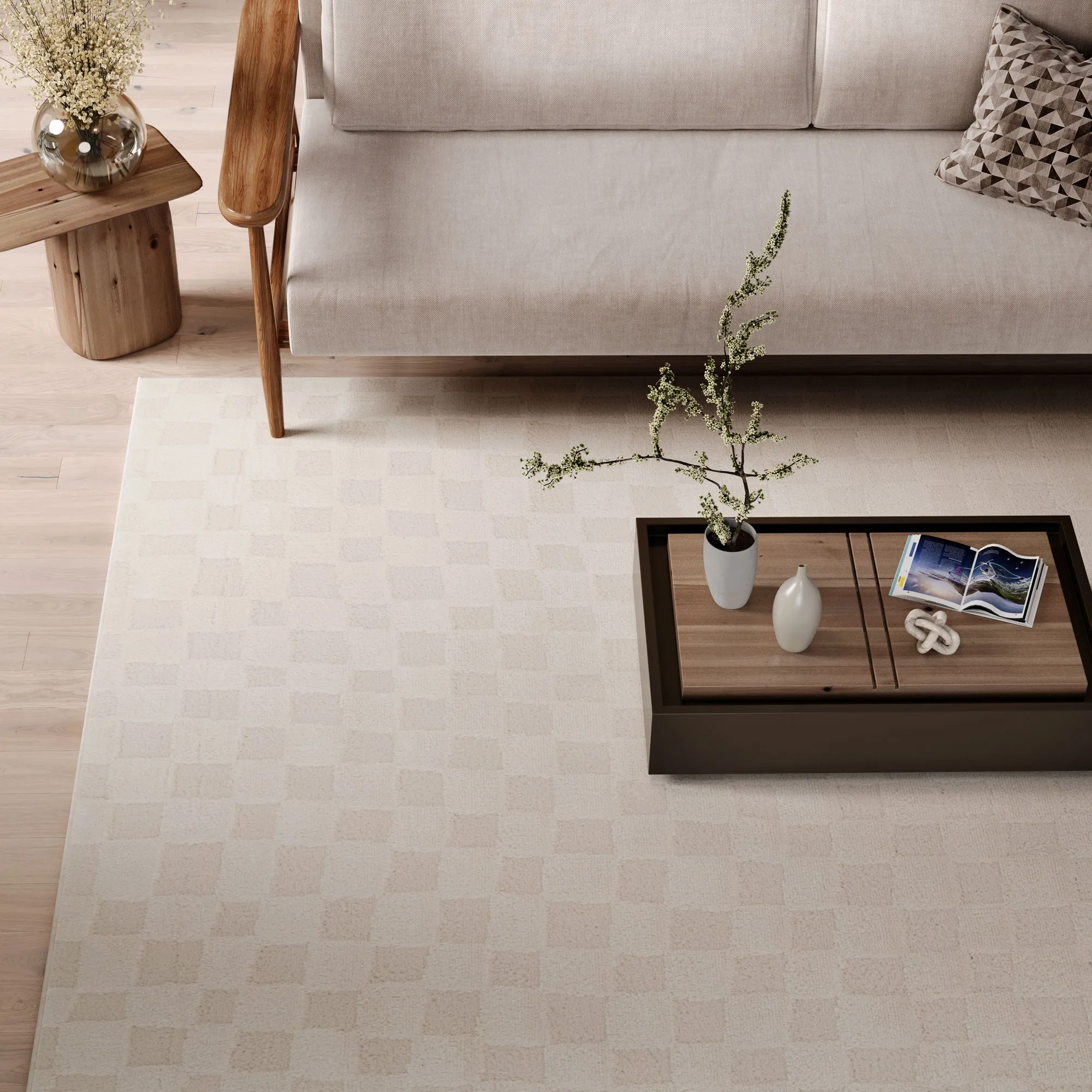 Soft Natural Retro Rug - Jovie