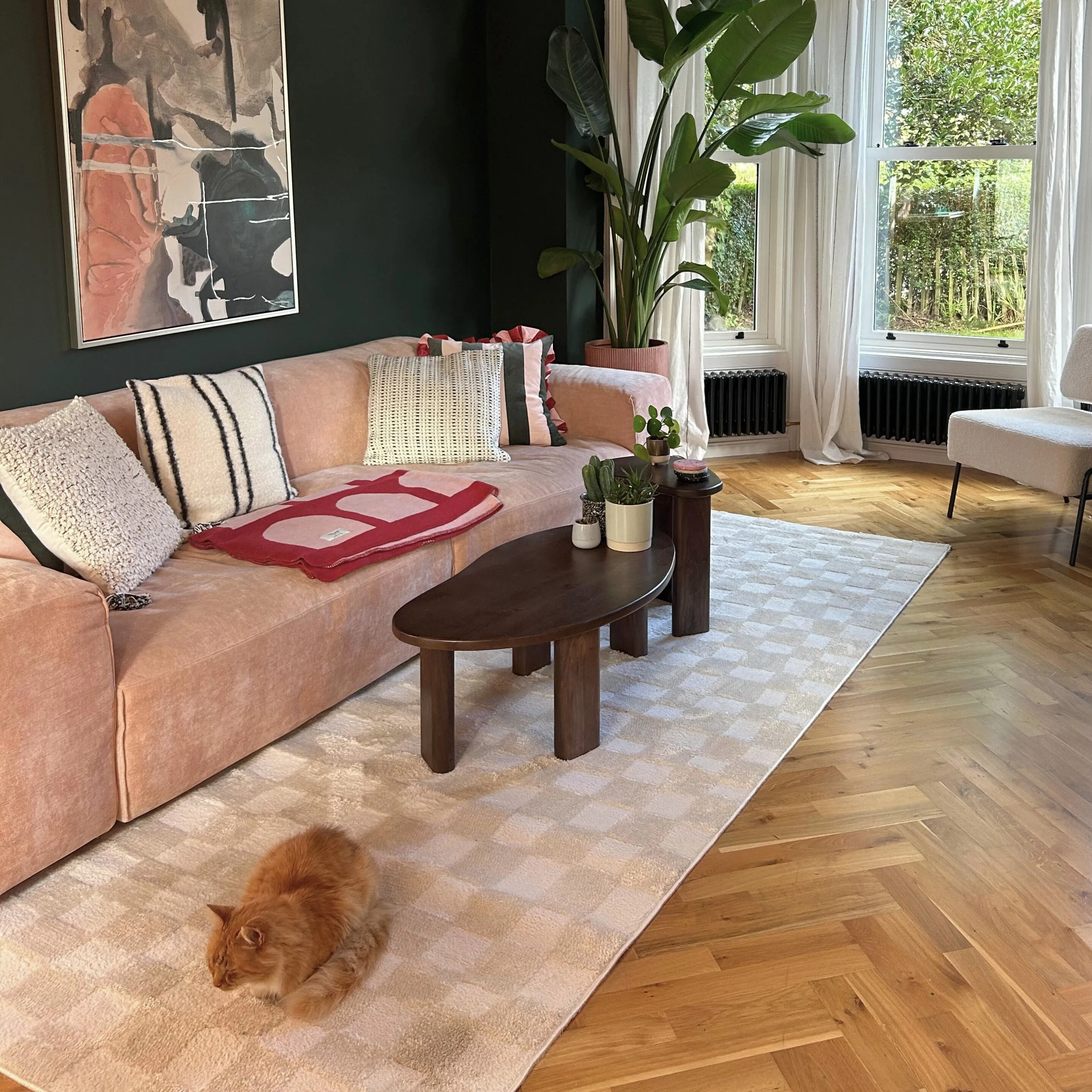 Soft Natural Retro Rug - Jovie