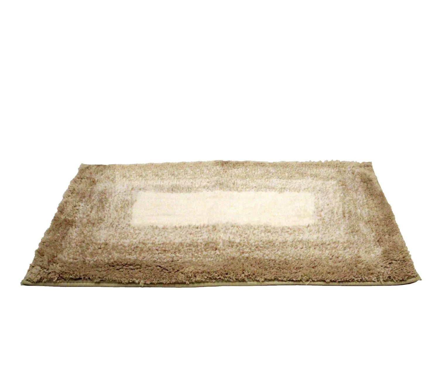 Soft Plush Rubber Backed Striped Microfiber Bath Rug, Bath Mat