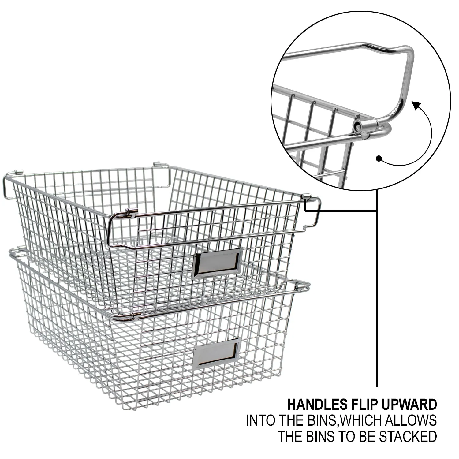 Stackable Farmhouse Wire Basket Bins