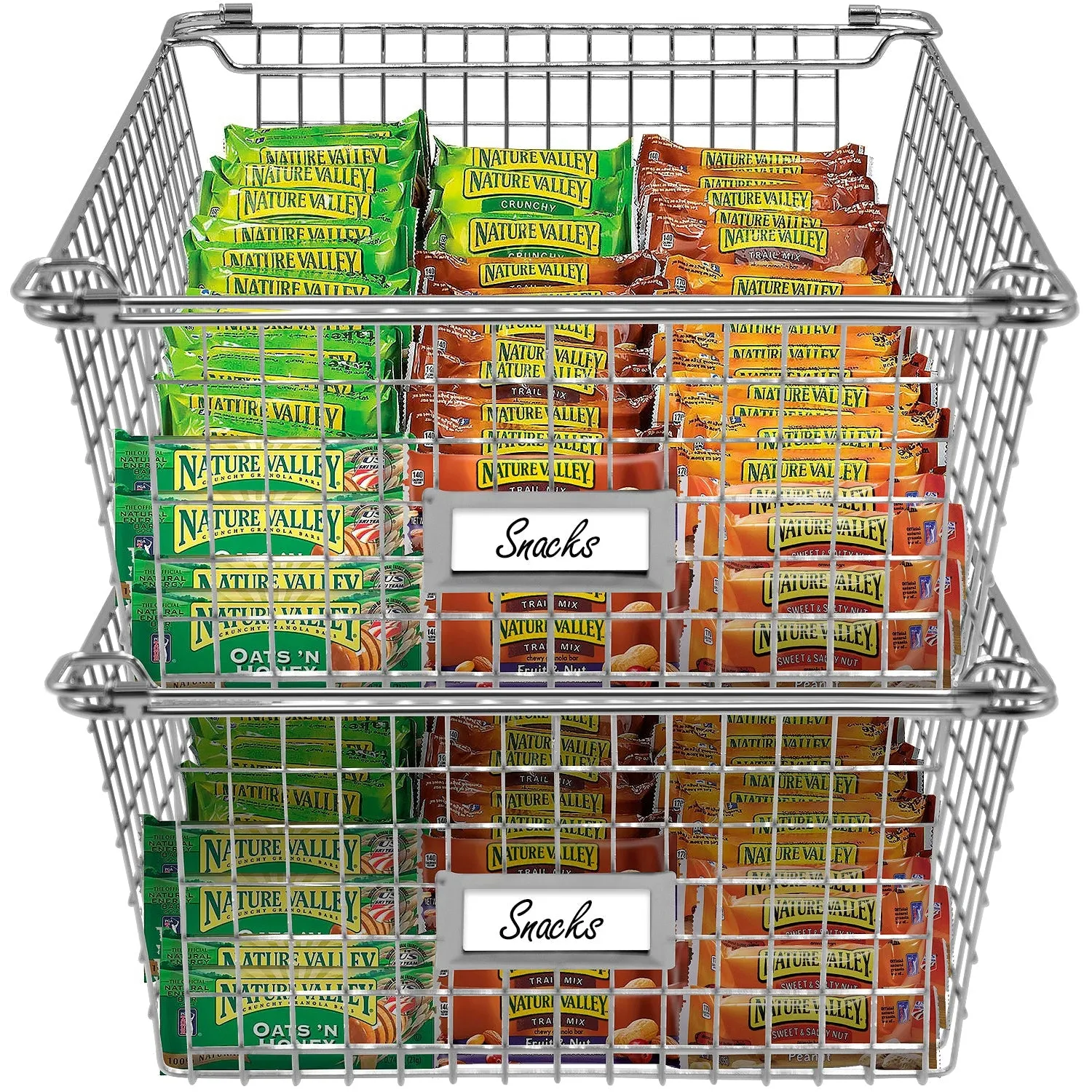 Stackable Farmhouse Wire Basket Bins