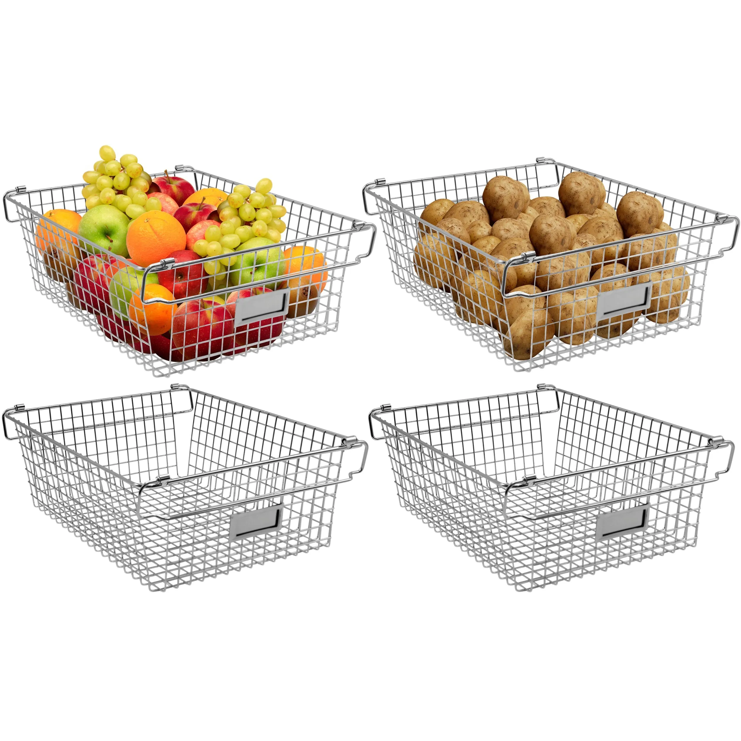 Stackable Farmhouse Wire Basket Bins