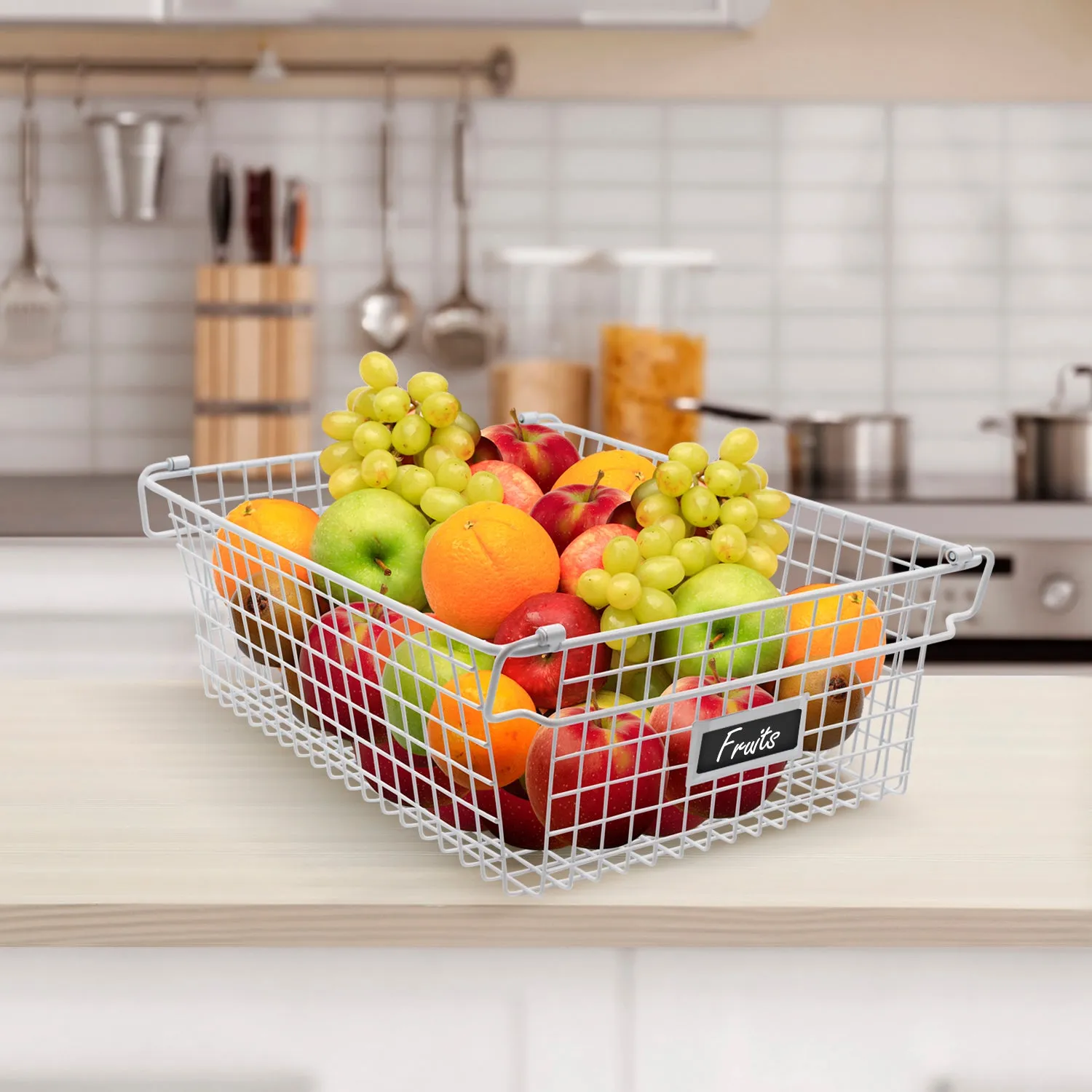 Stackable Farmhouse Wire Basket Bins