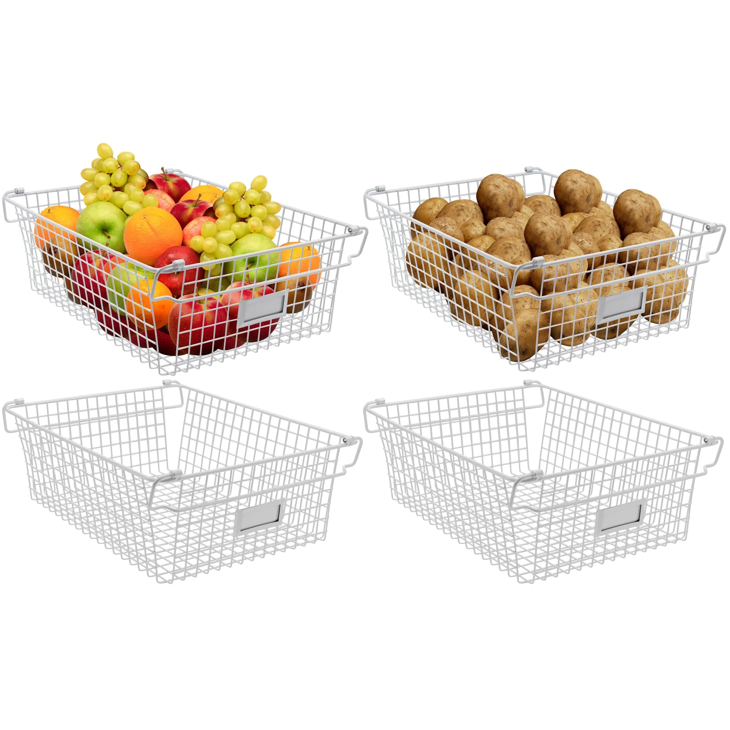 Stackable Farmhouse Wire Basket Bins