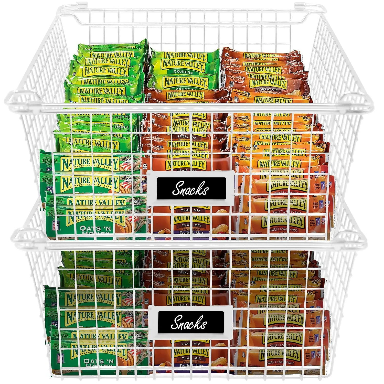 Stackable Farmhouse Wire Basket Bins