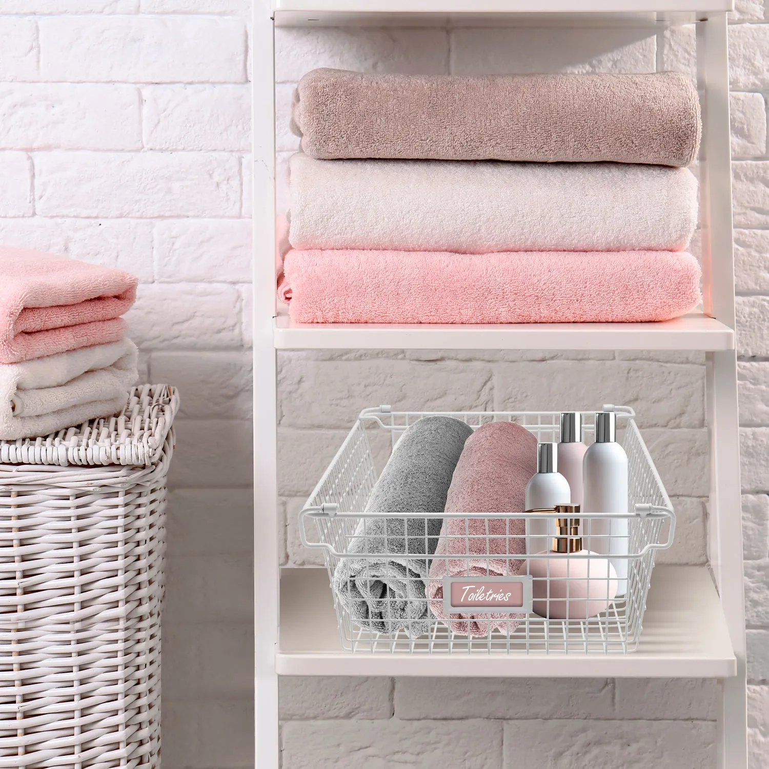 Stackable Farmhouse Wire Basket Bins