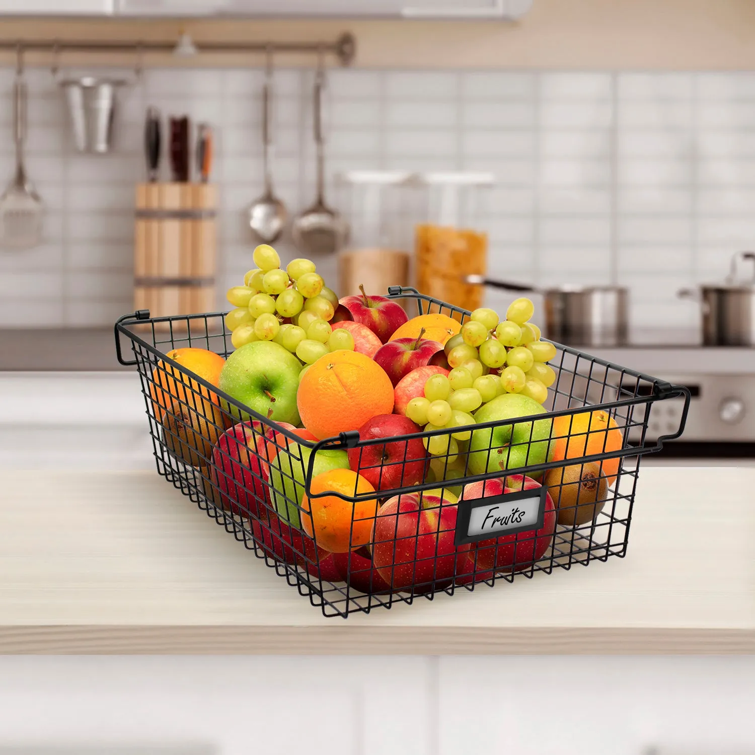 Stackable Farmhouse Wire Basket Bins