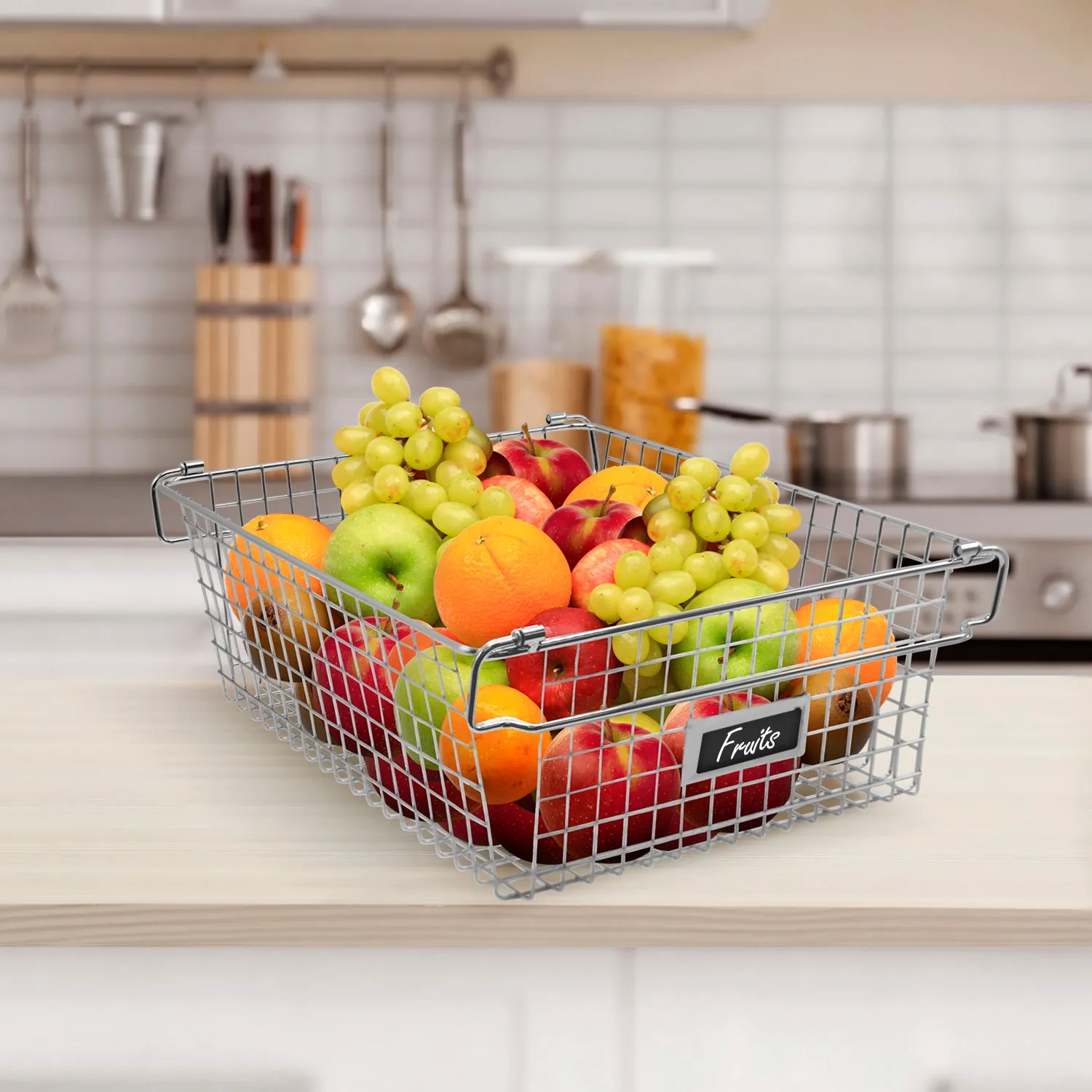 Stackable Farmhouse Wire Basket Bins