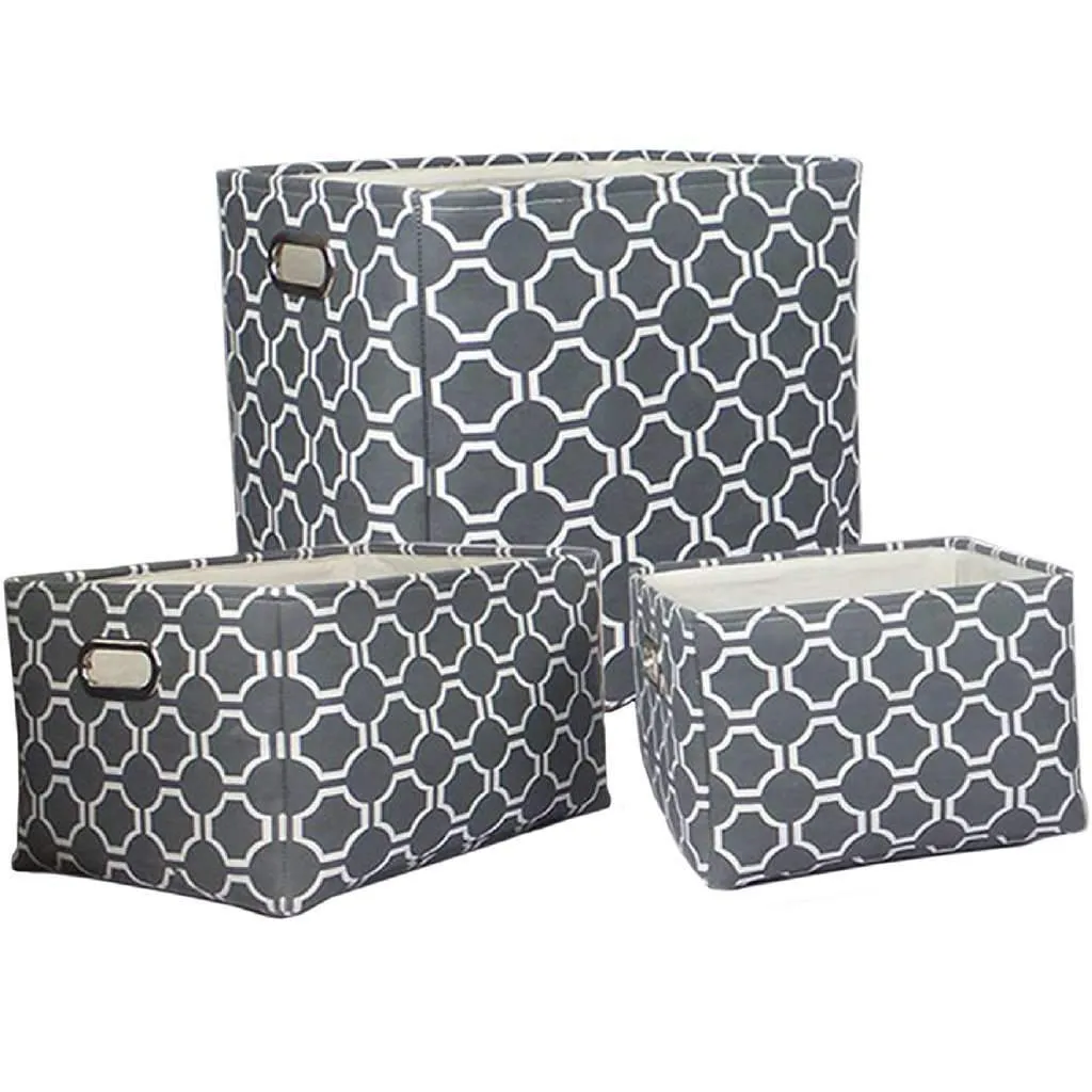 Storage Baskets Fabric - 11X9X8IN - Grey