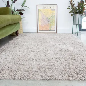 Super Soft Luxury Beige Shaggy Rug