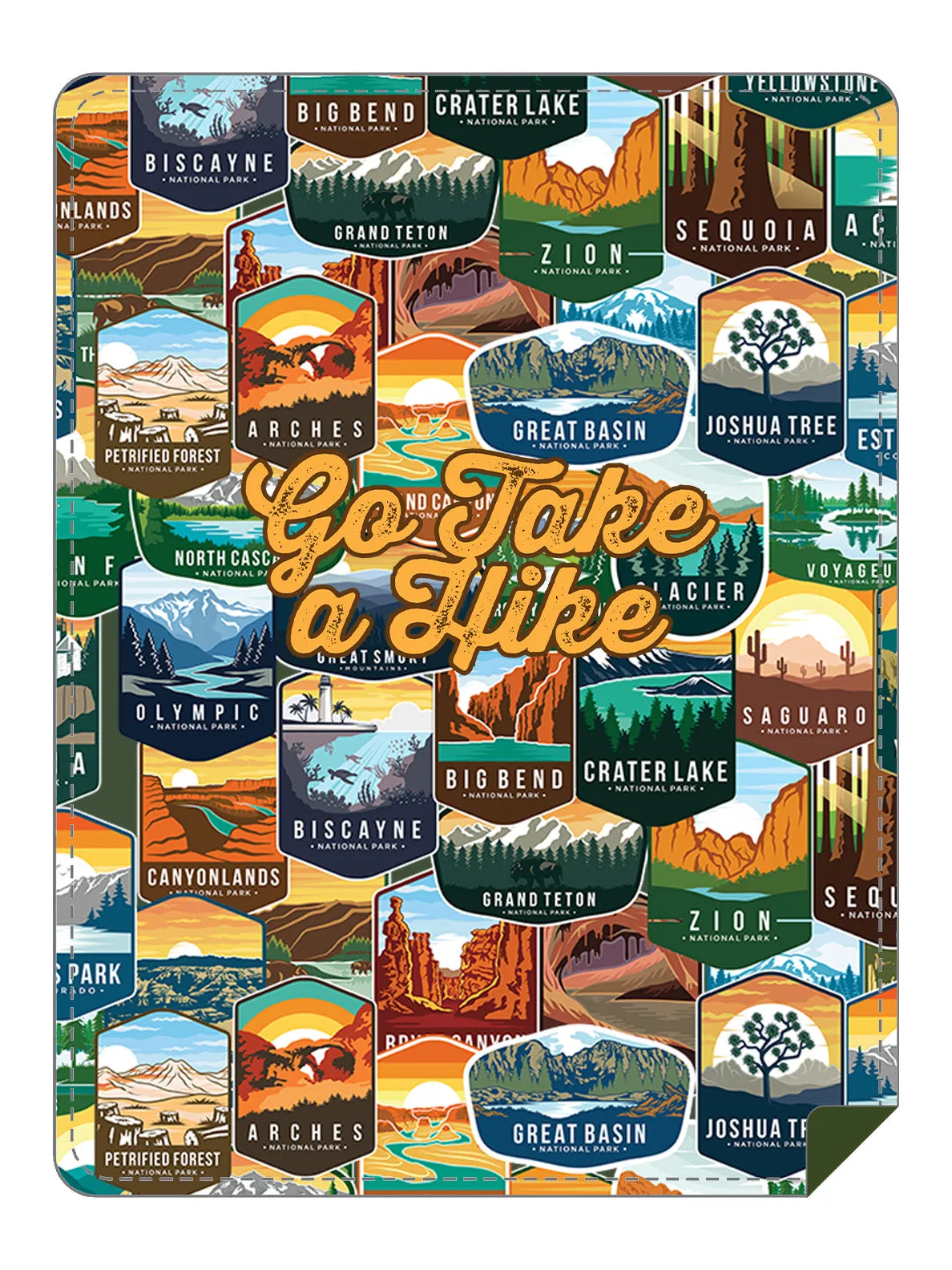 Take A Hike Parks of America Throw Blanket