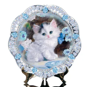 The Bradford Exchange Blue Eyed Beauty Kitten Collector Plates 7.7-inches