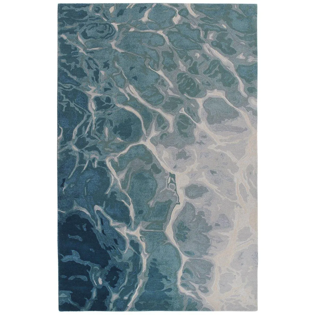 Trans-Ocean CORSICA Indoor Hand Tufted Wool Plush Areaa Rug  - Blue