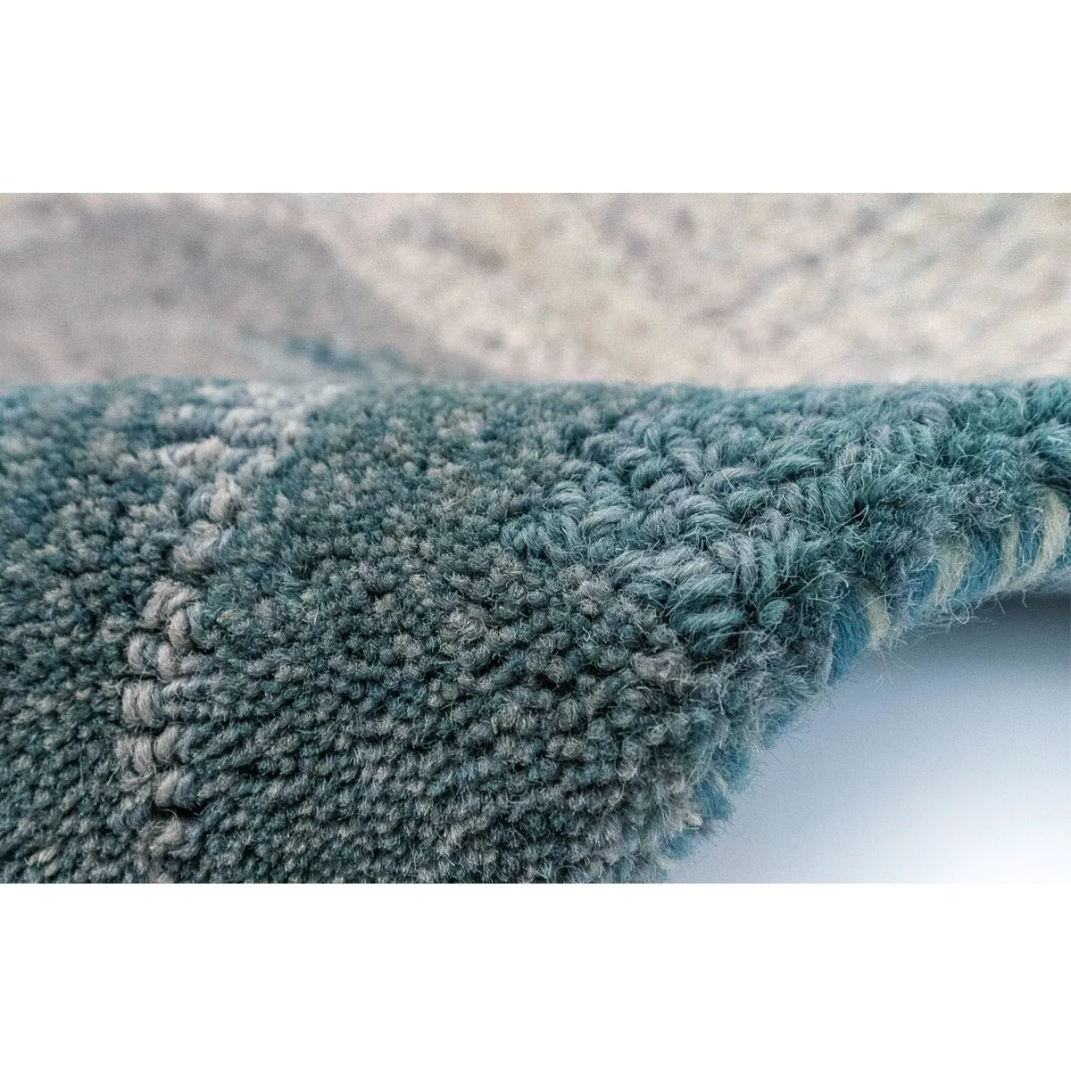 Trans-Ocean CORSICA Indoor Hand Tufted Wool Plush Areaa Rug  - Blue