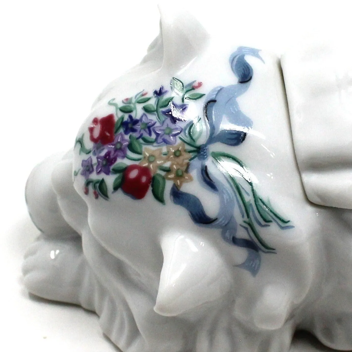 Trinket Box, Elizabeth Arden, Figural White Cat / Kitten, Southern Heirlooms, Vintage