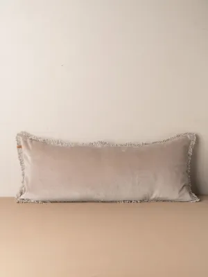 Velvet Bolster Cushion | Stone