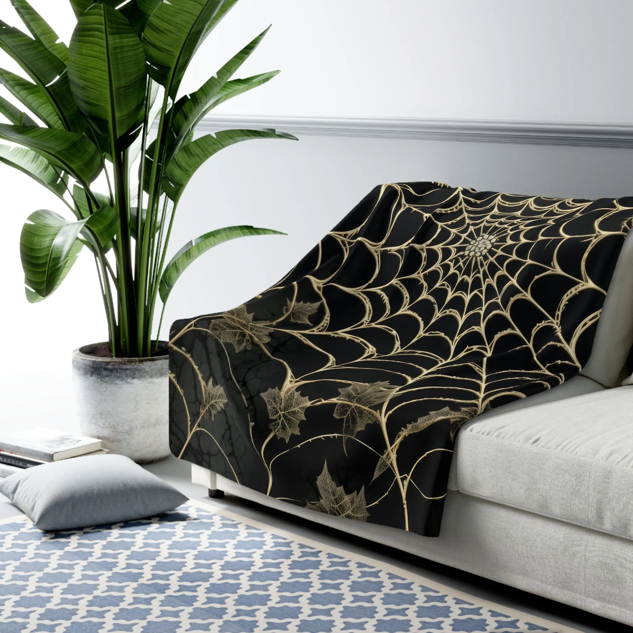 Victorian Webs Sherpa Fleece Blanket