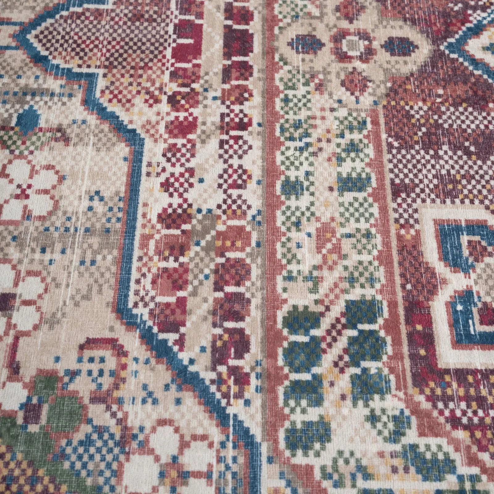 Washable Rustic Oriental Distressed Rug - Eliza