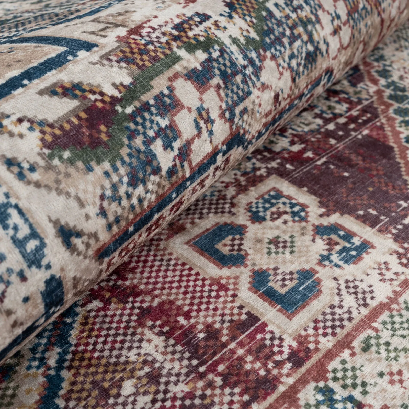 Washable Rustic Oriental Distressed Rug - Eliza