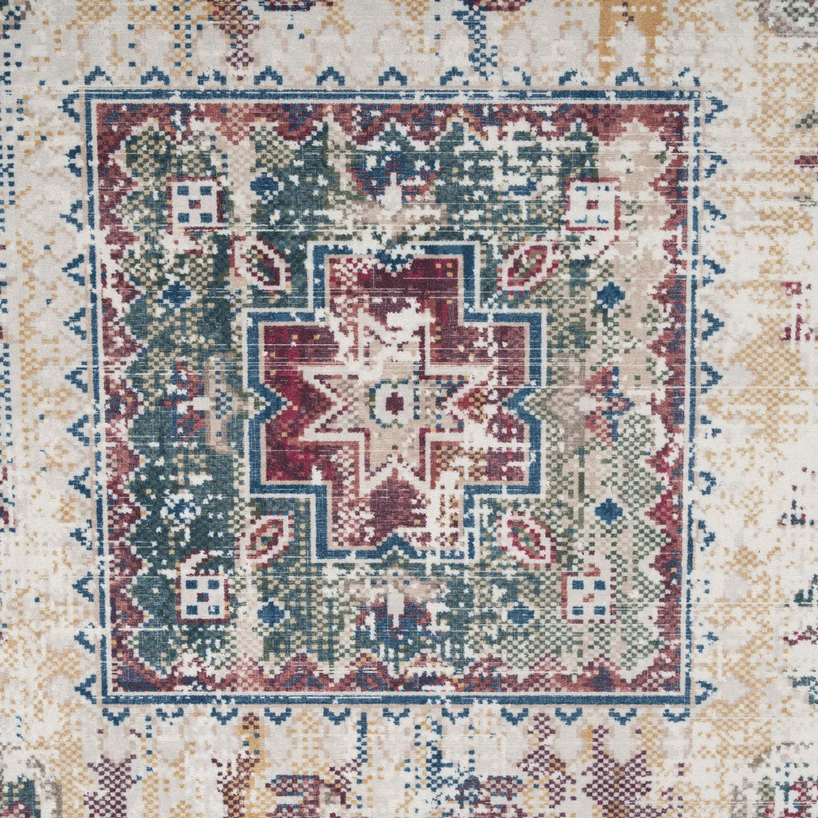 Washable Rustic Oriental Distressed Rug - Eliza