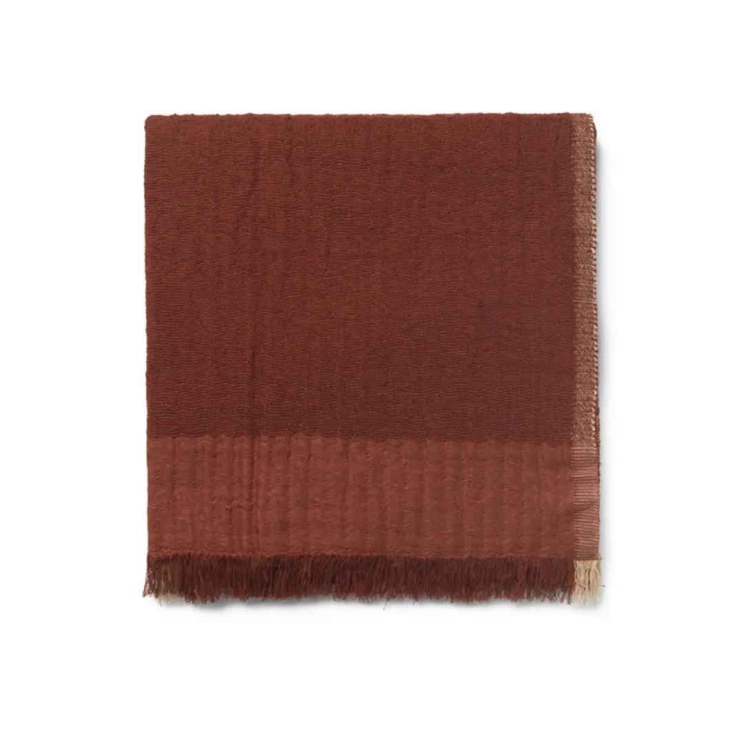 Weaver Throw - Red Brown
