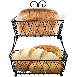 Wire Breadbasket Stand (2 Tier)