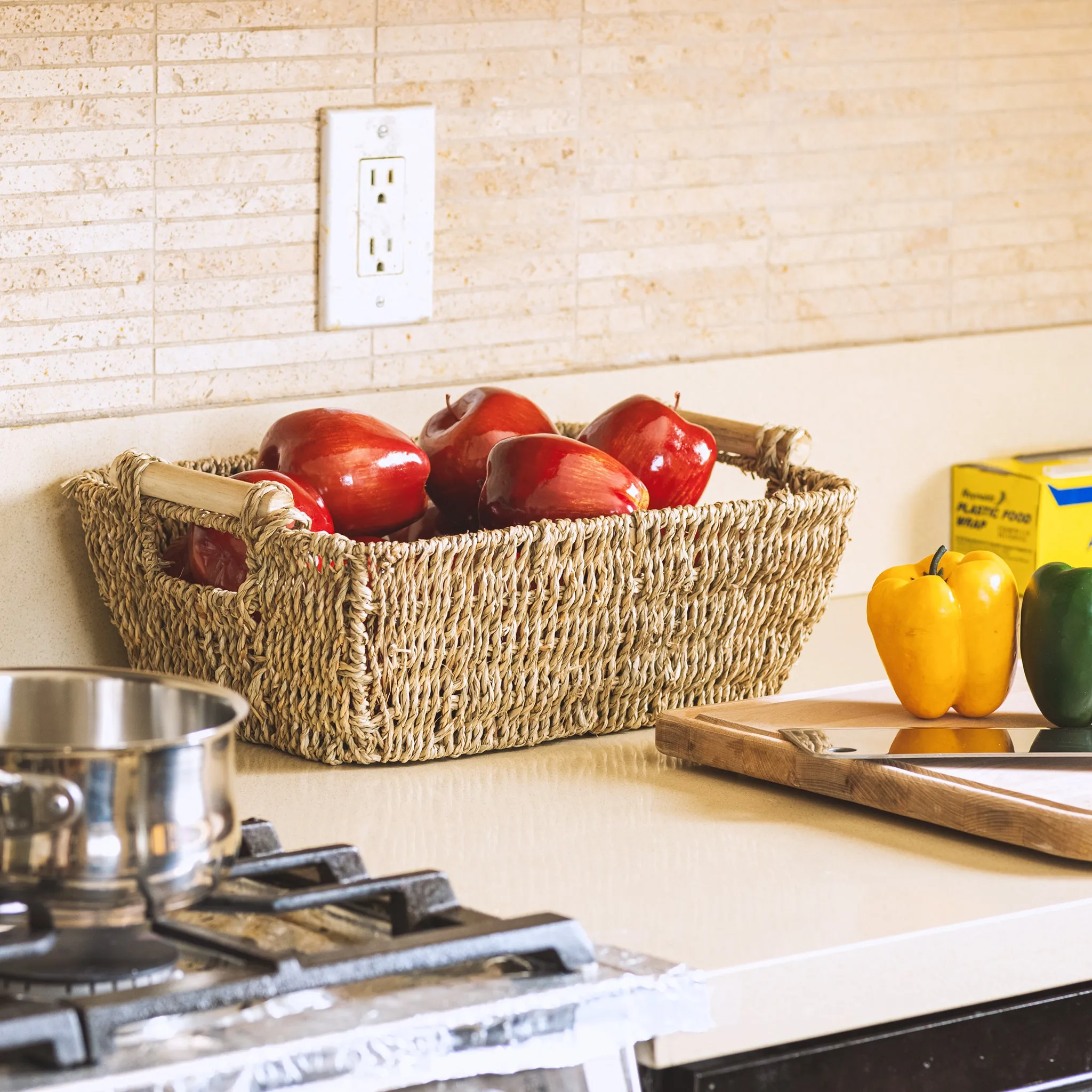 Woven Wicker Storage Baskets (2 Pack)