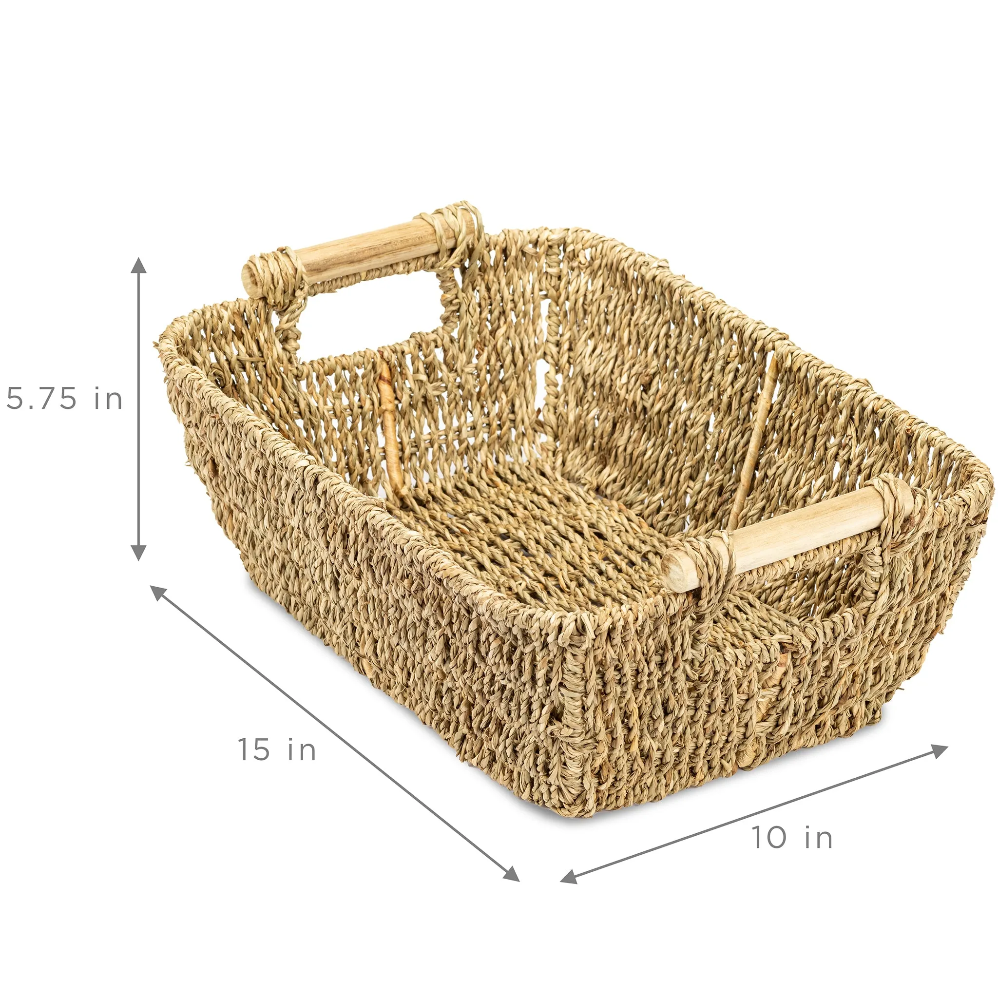 Woven Wicker Storage Baskets (2 Pack)