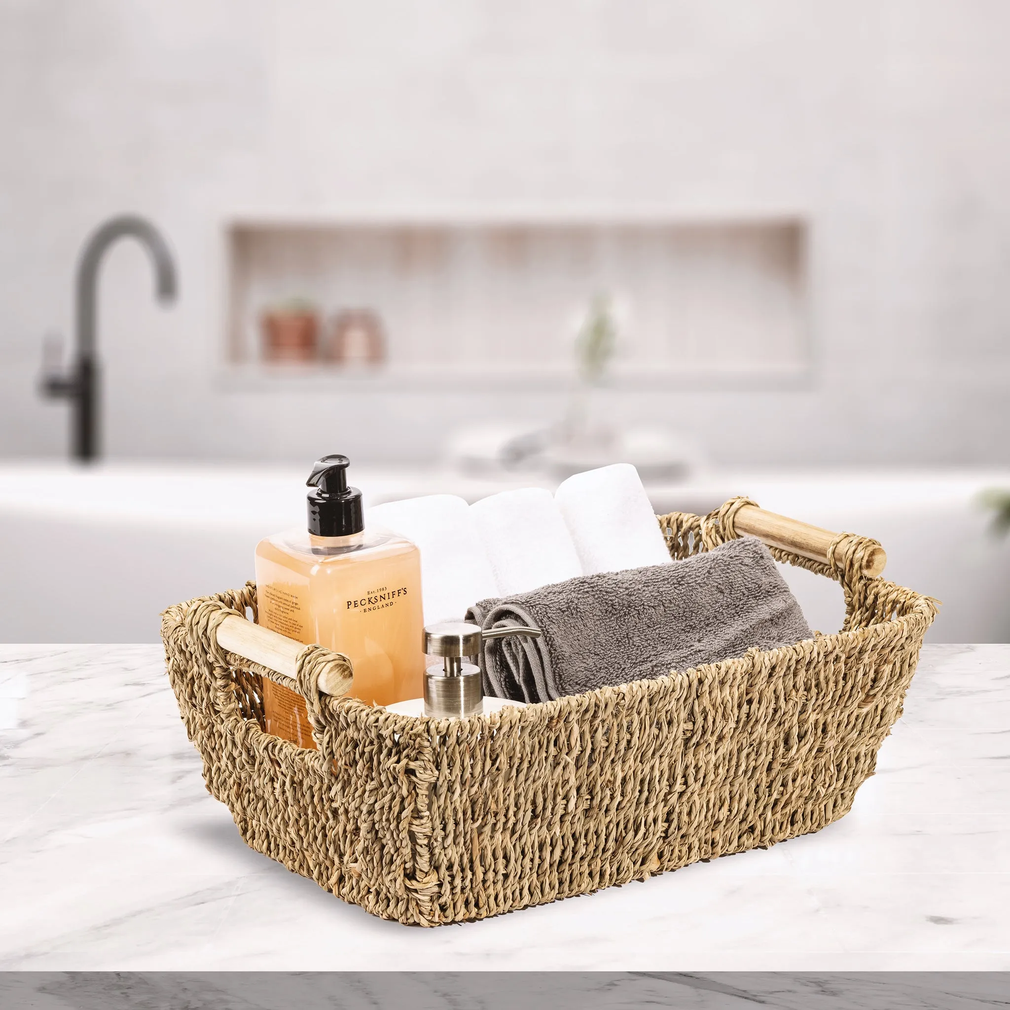 Woven Wicker Storage Baskets (2 Pack)