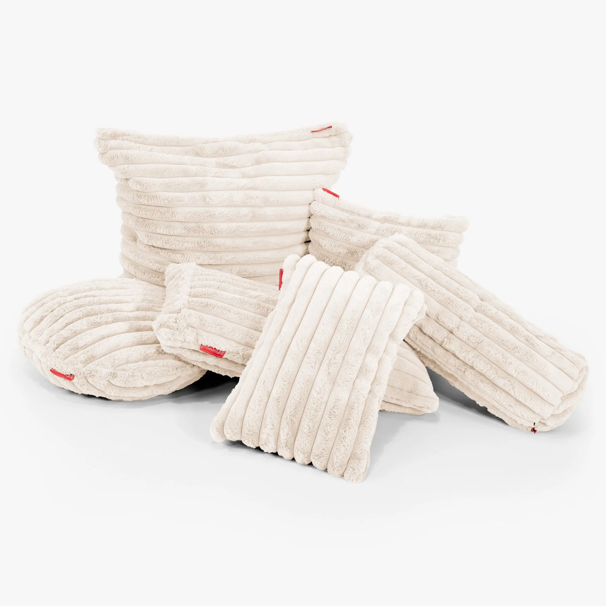 XL Rectangular Support Cushion Cover 40 x 70cm - Ultra Plush Cord Cream