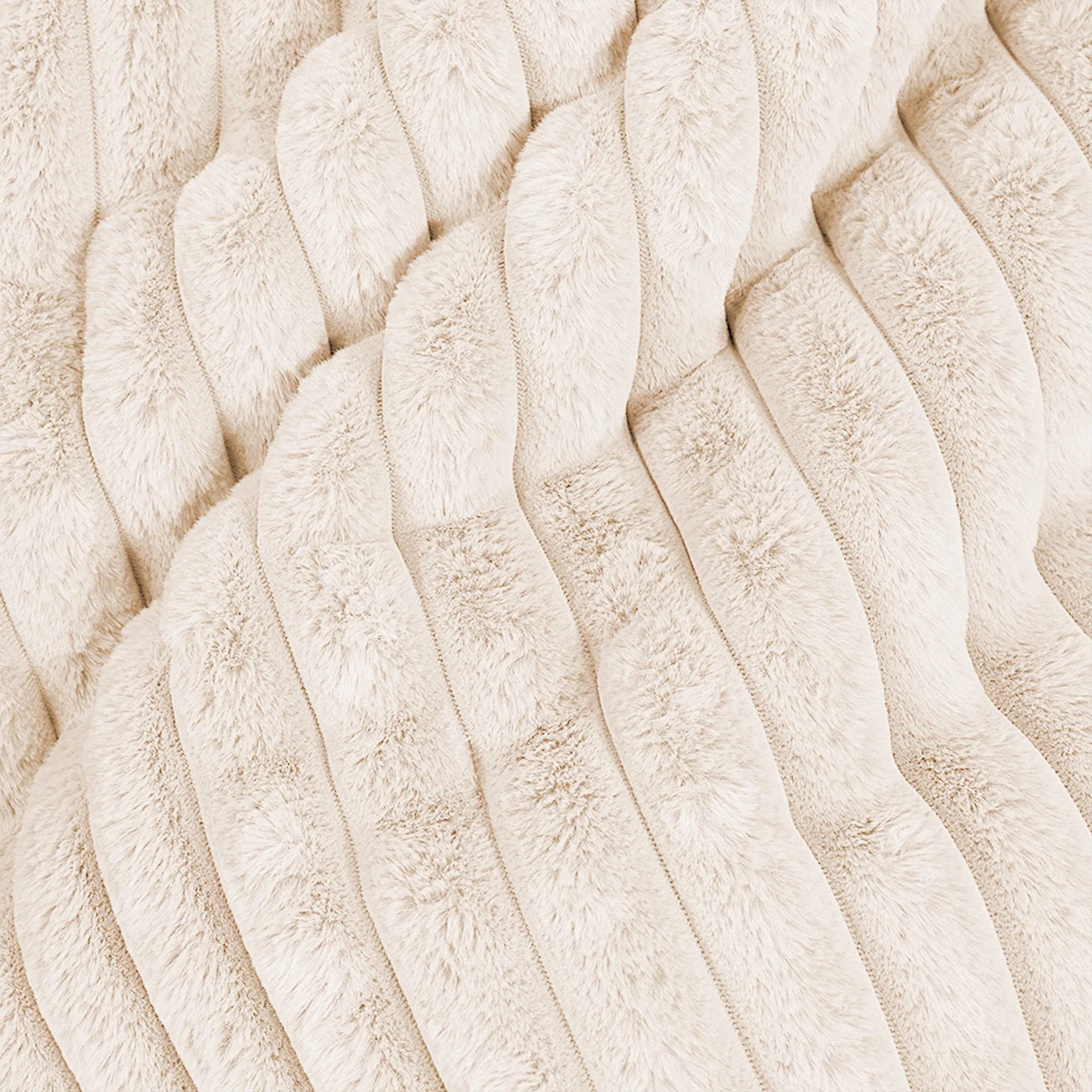 XL Rectangular Support Cushion Cover 40 x 70cm - Ultra Plush Cord Cream
